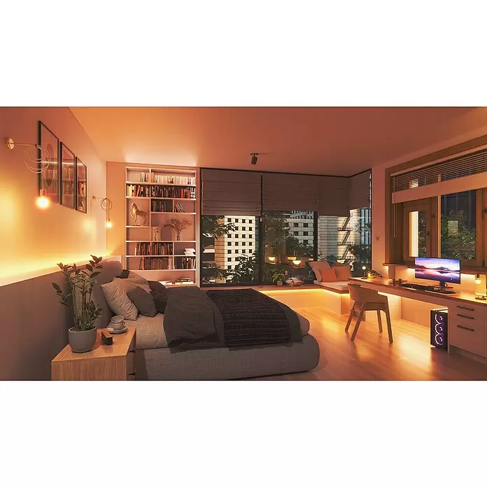 Nanoleaf Smart-LED Leuchtmittel Essentials - E27, 9 W, 806 lm, RGBW, 3 Stk. - Stimmungsaufnahme