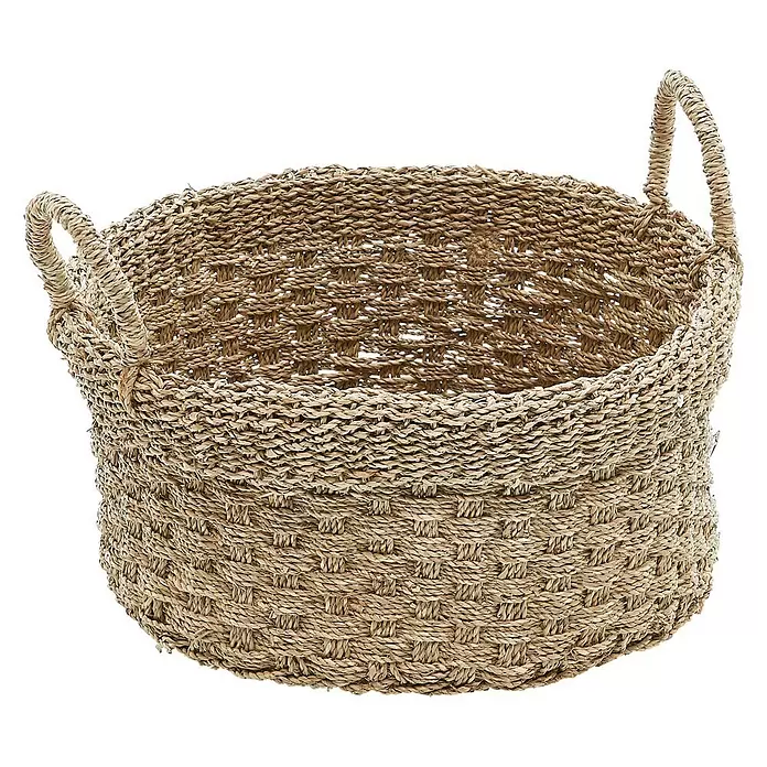 Korb Lagos - Ø x H: 42 x 22 cm, Natur - Diagonale Ansicht