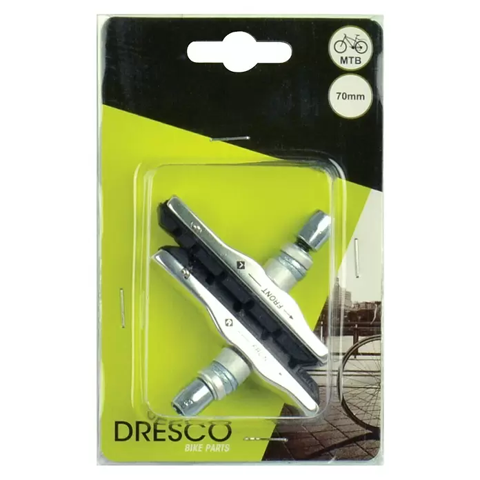 Dresco Remblokken V-Brake Cartridge 70 mm - 2 stk. - Vooraanzicht