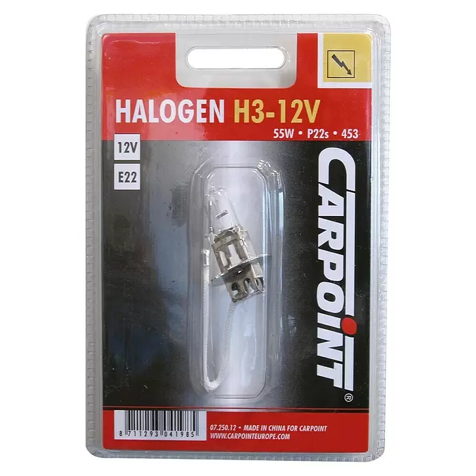 Carpoint Halogeenlamp Auto H3 - 55 W - Vooraanzicht