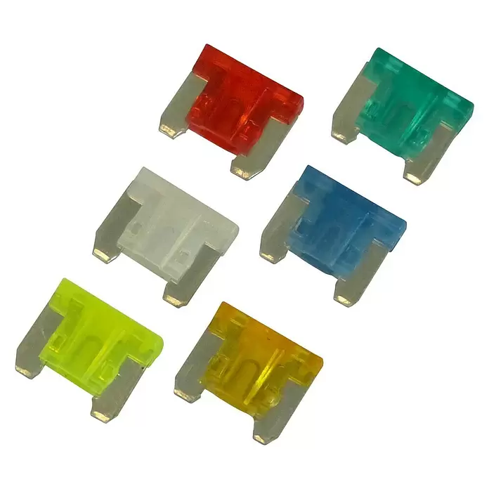 Carpoint Minizekeringen plug-in low profile - 6 st. - Diagonaal zicht