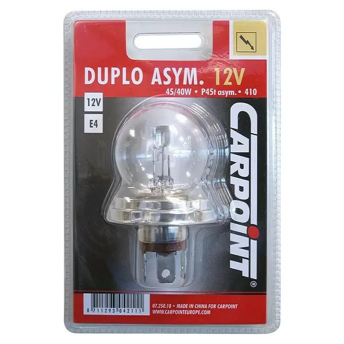 Carpoint Ledkoplamp Duplo Asym. - 45/40 W - Vooraanzicht