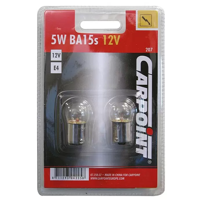 Carpoint Reservelampje Auto R5W - 2 st., 5 W - Vooraanzicht
