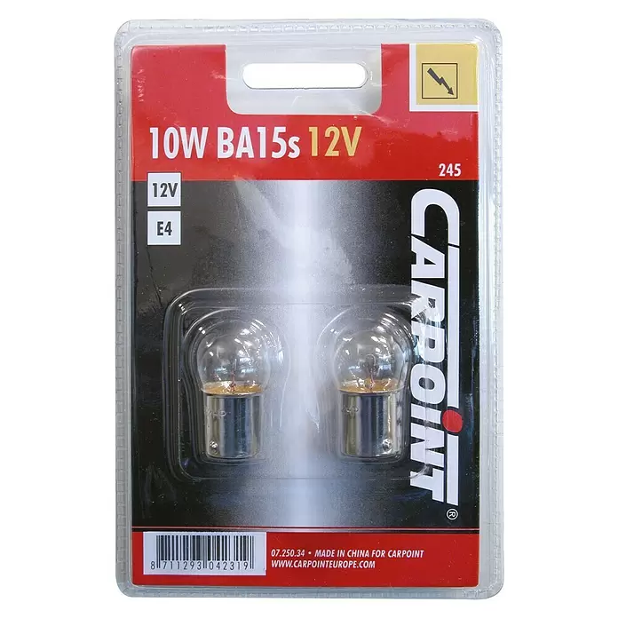 Carpoint Reservelampje Auto R10W - 2 st., 10 W - Vooraanzicht