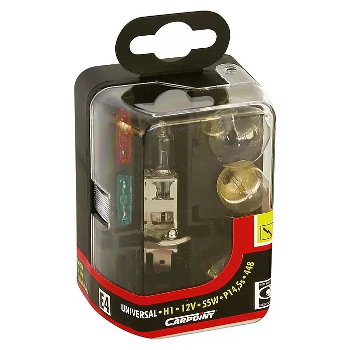 Carpoint Reservelampenset H1 - 55 W - Diagonaal zicht