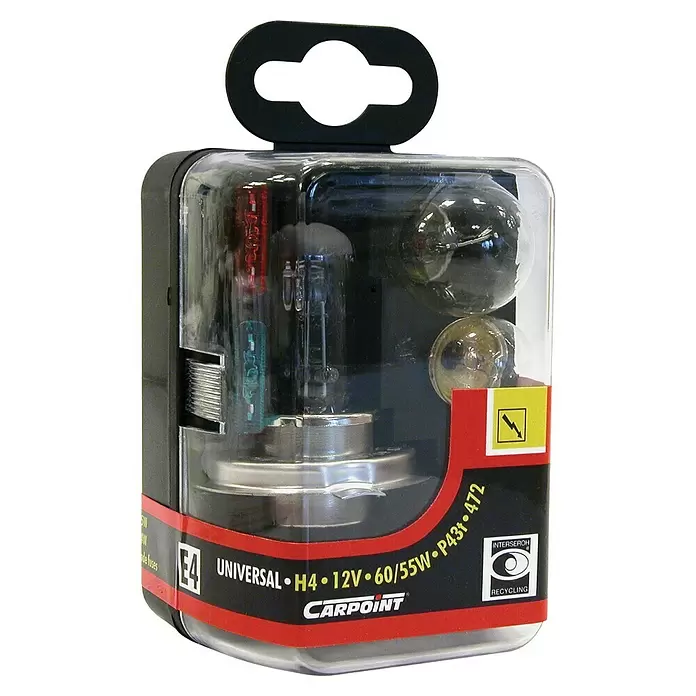 Carpoint Reservelampenset H4 - 60/55 W - Diagonaal zicht