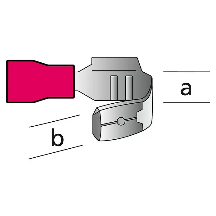 Carpoint Kabelverbinder Vlakstekker Tab 561 - Rood, 10 st. - Blauwdruk