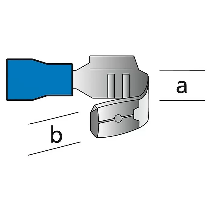 Carpoint Kabelverbinder Vlakstekker Tab 562 - Blauw, 10 st. - Blauwdruk