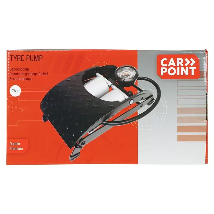 Carpoint Voetpomp dubbel Premium - 7 bar - Vooraanzicht