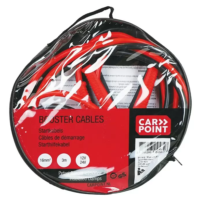 Carpoint Startkabel set 16 mm² TUV/GS/DIN - Lengte: 3 m - Vooraanzicht