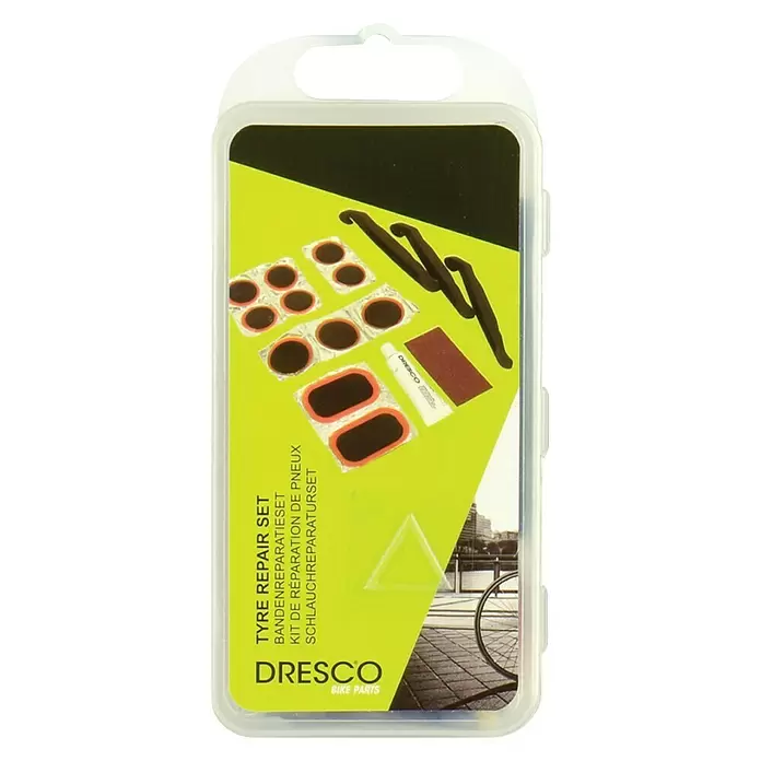 Dresco Bandenreparatieset voor de fiets - 17 -delig - Vooraanzicht