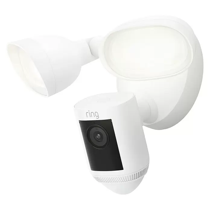 Ring Überwachungskamera Floodlight Cam Wired Pro - Weiß, 1.920 x 1.080 Pixel (Full HD) - Diagonale Ansicht