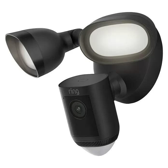Ring Überwachungskamera Floodlight Cam Wired Pro - Schwarz, 1.920 x 1.080 Pixel (Full HD) - Diagonale Ansicht