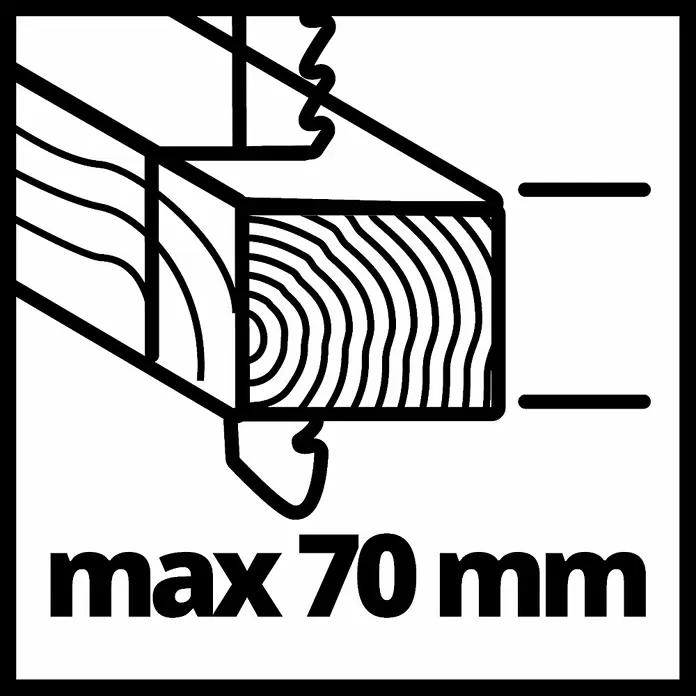 Einhell Power X-Change Akku-Stichsäge TC-JS 18 Li - 18 V, 1 Akku, 2,5 Ah, Leerlaufhubzahl: 0 - 2.700 Hübe/min - Skizze