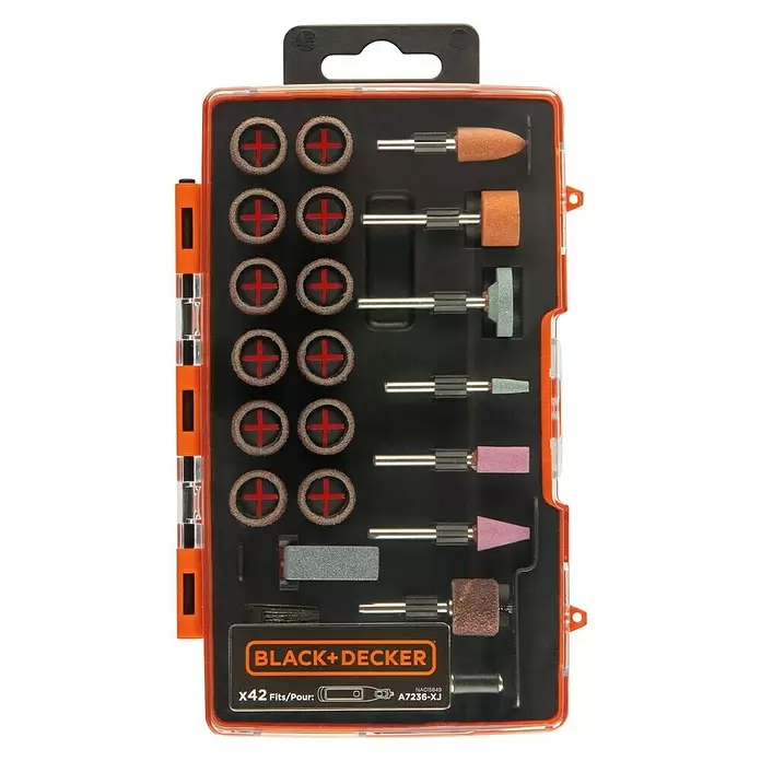 Black+Decker Kit de accesorios A7236-XJ - 42 pzs. - Vista frontal