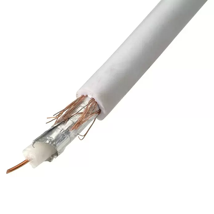 Profi Depot Coaxkabel, per meter - Wit, 75 Ohm - Close-up