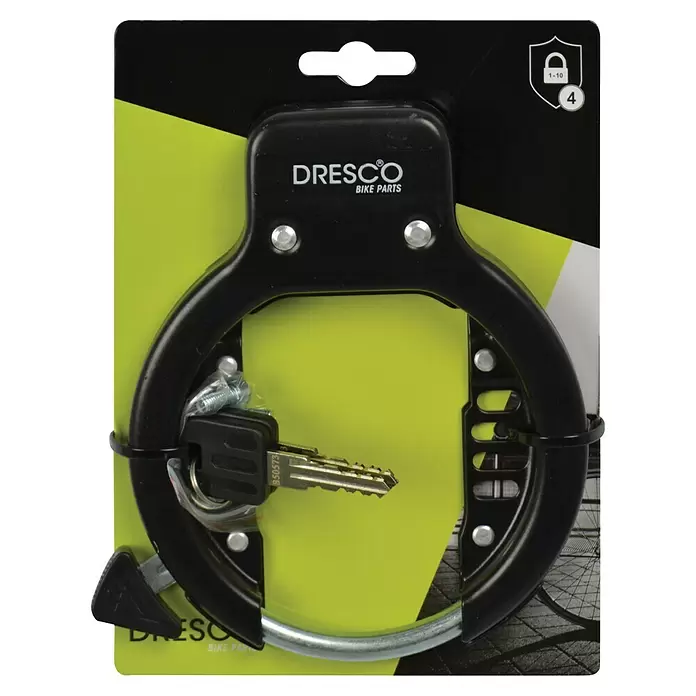 Dresco Ringslot - Zwart - Vooraanzicht