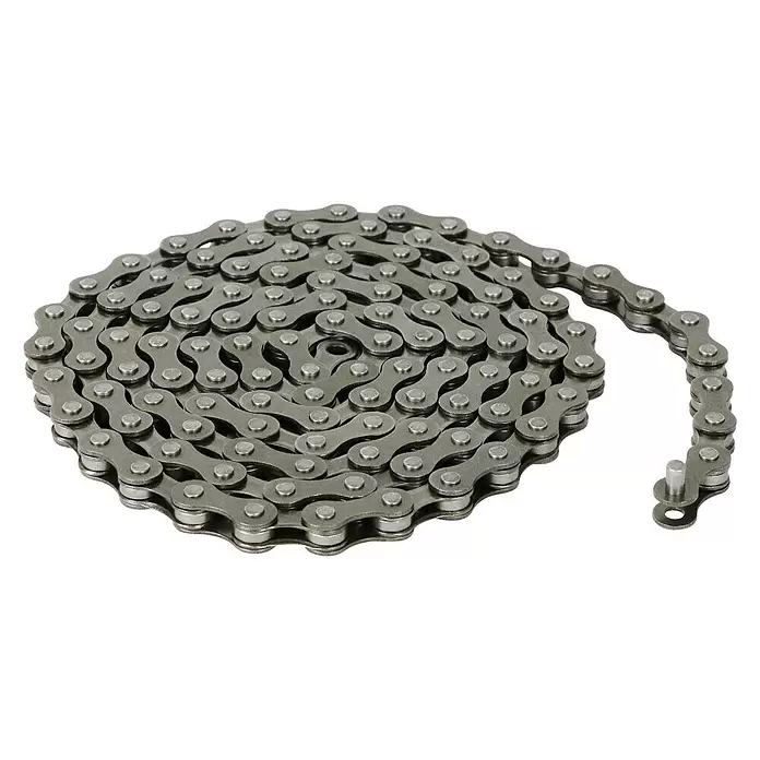 Dresco Fietsketting 6/7 versnellingen - Aantal schakels: 116 st., Geschikt voor: Cassettes met 6 en 7 tandwielen - Diagonaal zicht