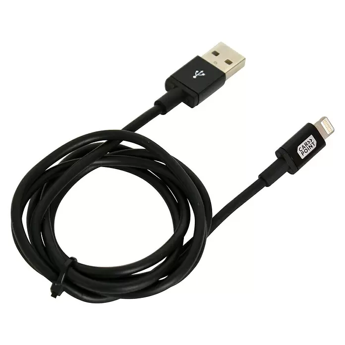 Carpoint USB-autolader 2-in-1 - Zwart, 100 cm - Diagonaal zicht