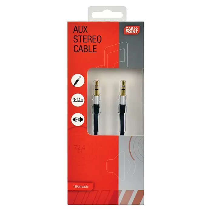 Carpoint Stereo-audioverlengkabel - 120 cm - Vooraanzicht