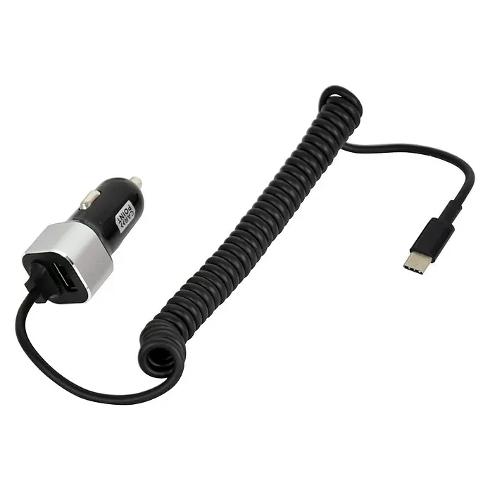 Carpoint USB-autolader 12V/24V USB 3.0 - Zwart, 120 cm - Diagonaal zicht