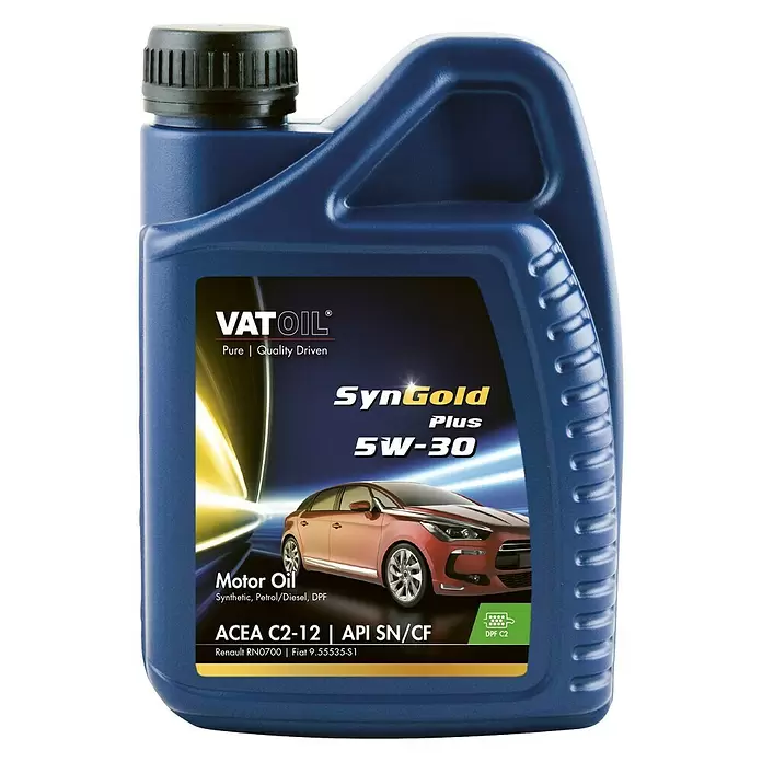 Vatoil Motorolie voor benzine-/dieselmotoren SynGold Plus 5W-30 - 1 l - Vooraanzicht