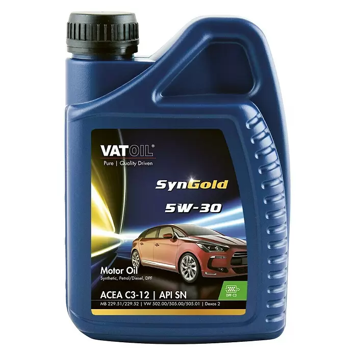 Vatoil Motorolie voor benzine-/dieselmotoren SynGold 5W-30 - 1 l - Vooraanzicht