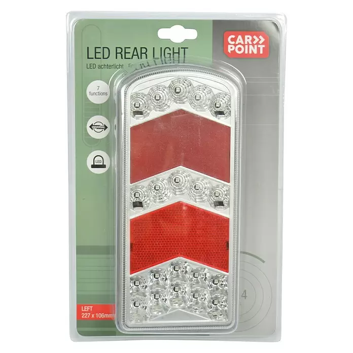 Carpoint Ledachterlicht Links - 12 V - 24 V - Vooraanzicht