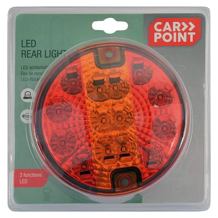 Carpoint Ledachterlicht Links/Rechts - Diameter: 140 mm, 12 V - 24 V - Vooraanzicht