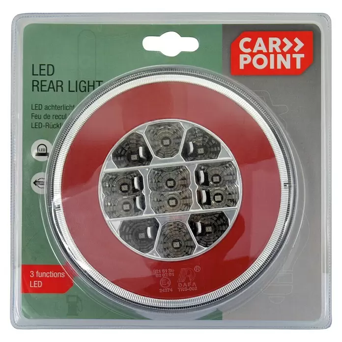 Carpoint Ledachterlicht - Diameter: 140 mm, 12 V - 24 V - Vooraanzicht