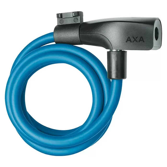 Axa Kabelslot Resolute 8-120 - Blauw, Lengte: 120 cm, Diameter: 8 mm - Vooraanzicht