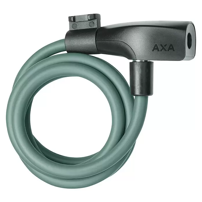 Axa Kabelslot Resolute 8-120 - Groen, Lengte: 120 cm, Diameter: 8 mm - Vooraanzicht