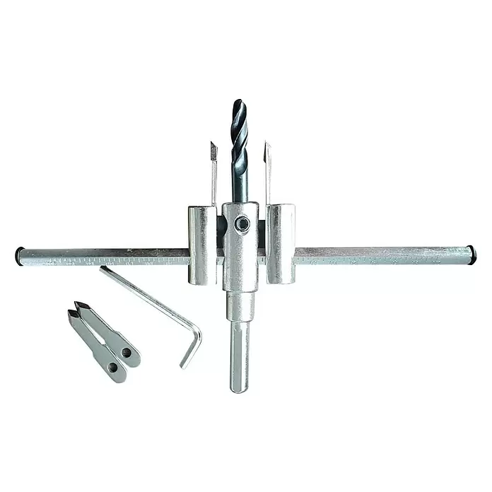 Craftomat Kreisschneider - Spannbereich: 40 mm - 200 mm, Material: Stahl, Ausführung: Verstellbar - Vorderansicht