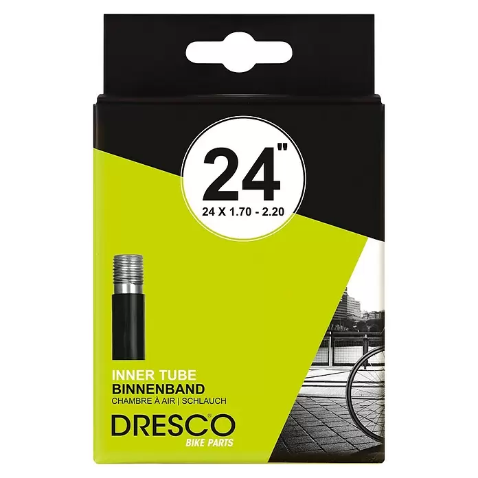 Dresco Fietsbinnenband - 24″ x 1,70 - 2,20, Autoventiel - Vooraanzicht