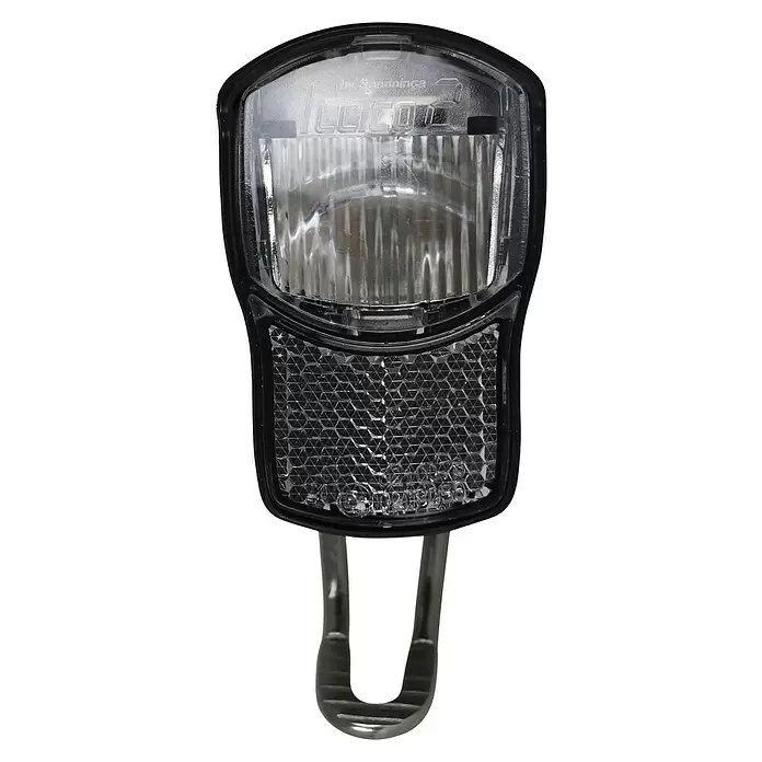 Spanninga Ledvoorlicht Fiets Illico 2F - Zwart, Geschikt voor: Fietsen - Vooraanzicht