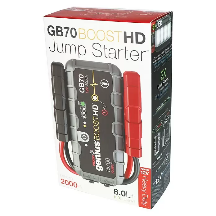 Noco Jumpstarter Boost HD GB70 2000A - Passend bij: 2000 Ampère lithiumbatterijen - Diagonaal zicht