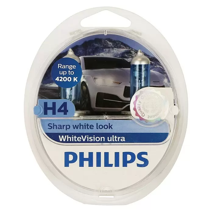 Philips Halogeenkoplamp 12342WVUSM WhiteVision ultra - 2 st., 60/55 W - Vooraanzicht