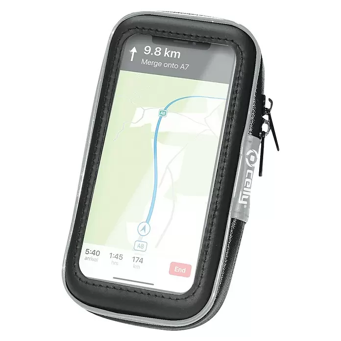 Celly Telefoonhouder Flexbike XXXL - Zwart, Kunststof, Geschikt voor: Fietsen - Diagonaal zicht