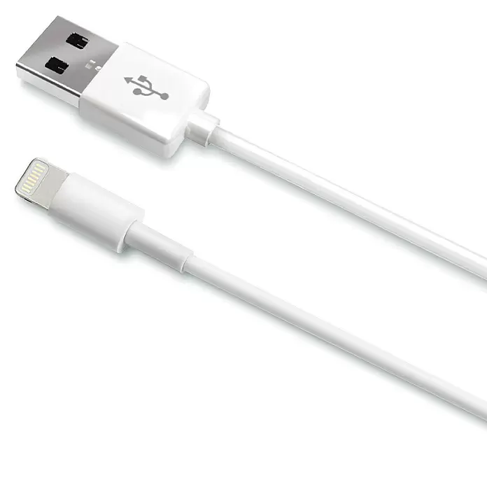 Celly Datakabel Iphone lightning - 100 cm, Wit - Close-up