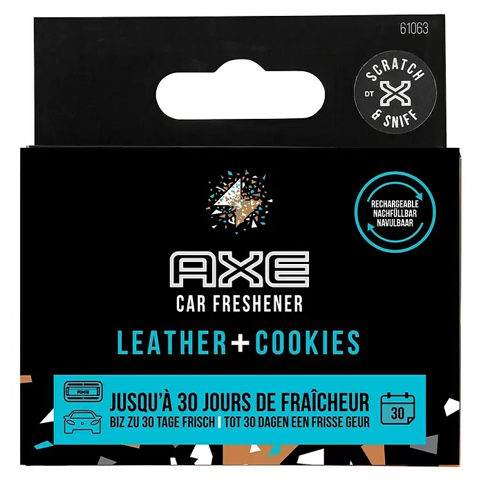 Axe Luchtverfrisser Navulling Leather + Cookies - Leer en koekjes - Vooraanzicht
