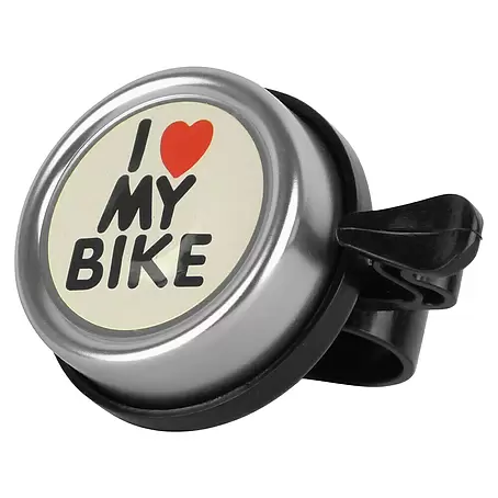 Dresco  Fietsbel I Love My Bike Chroom