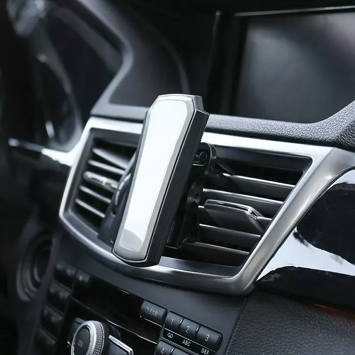 Carpoint Telefoonhouder Ventielatierooster + Kleefpad - Kunststof, Zwart, Geschikt voor: Auto's - Sfeeropname