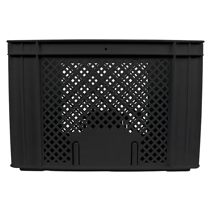 Fietskrat Zwart - l x b x h: 40 x 30 x 26 cm - Vooraanzicht