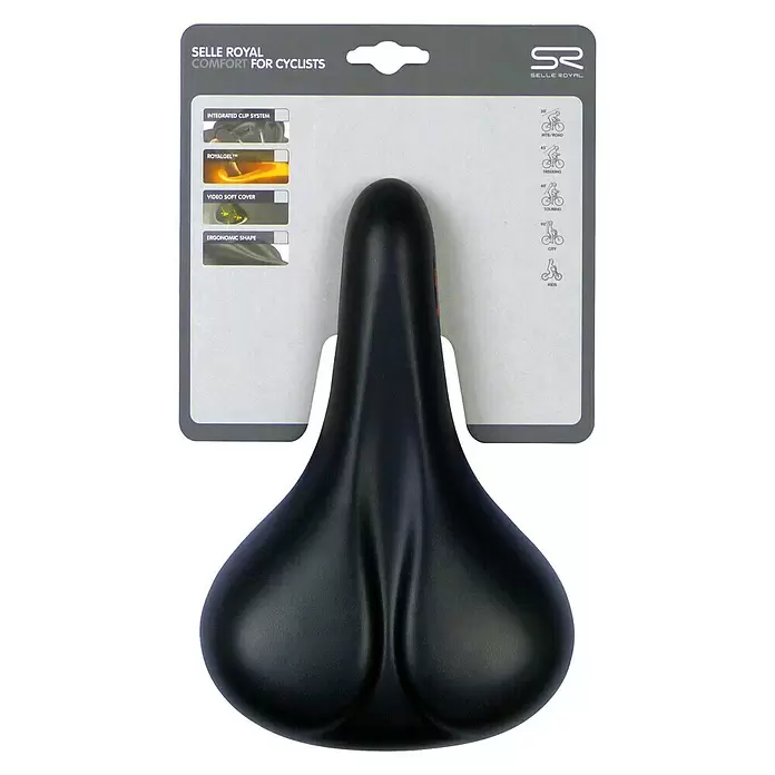 Selle Royal Fietszadel Freedom - Zwart, Geschikt voor: Dames - Vooraanzicht