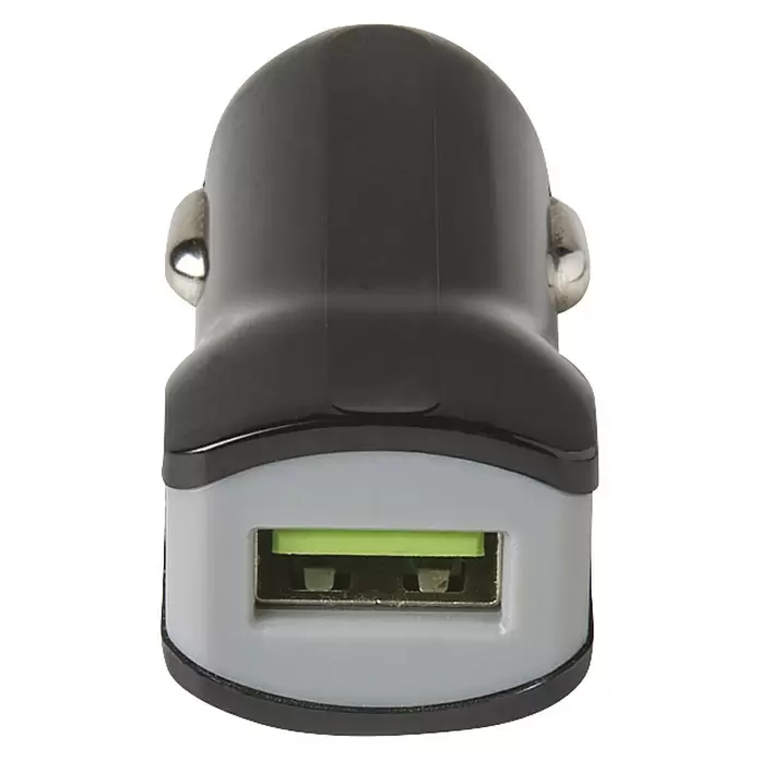 Celly USB-autolader 2.4A - Zwart - Diagonaal zicht