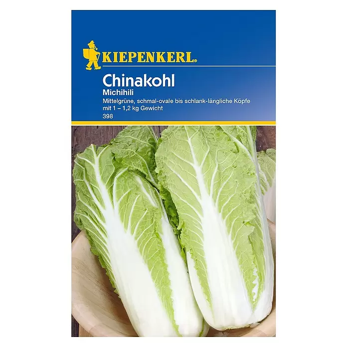 Kiepenkerl Gemüsesamen Chinakohl Michihili - Brassica rapa var. pekinensis, Erntezeit: September - Vorderansicht
