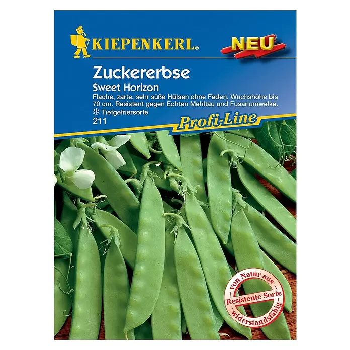 Kiepenkerl Profi-Line Gemüsesamen Sweet Horizon - Pisum sativum, Erntezeit: Juni - Vorderansicht
