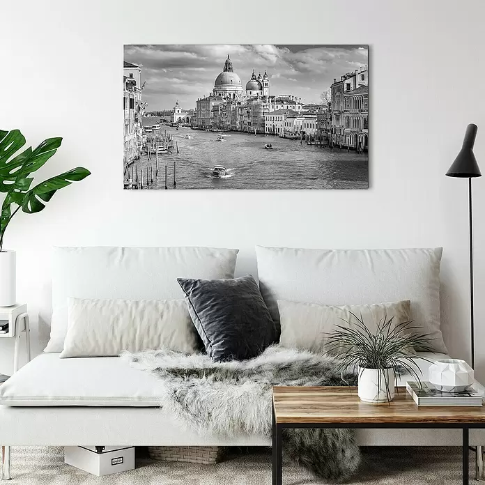 Leinwandbild - Venedig Canale, B x H: 118 x 70 cm - Stimmungsaufnahme