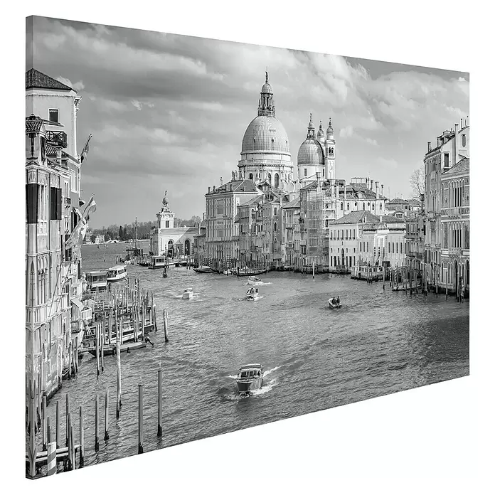Leinwandbild - Venedig Canale, B x H: 118 x 70 cm - Diagonale Ansicht
