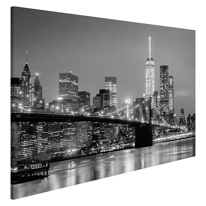 Leinwandbild - Manhatten Night, B x H: 118 x 70 cm - Diagonale Ansicht